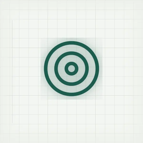 Symbol terča ako obraz finančného cieľa domácnosti