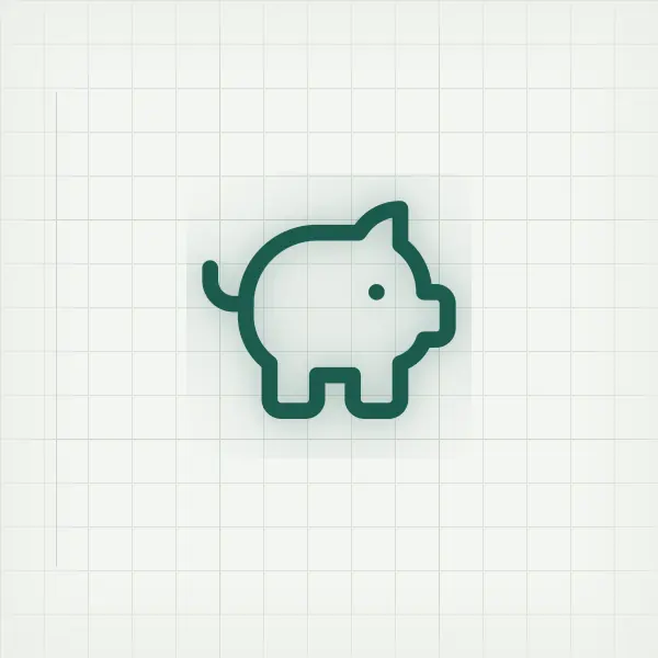 Symbol pokladničky ako obraz mesačnej rezervy